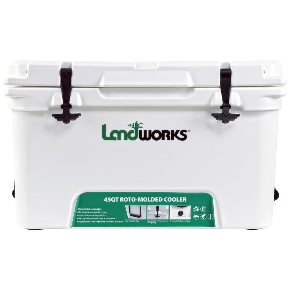 Cooler Térmico Portátil 45 Litros com Isolamento Espesso, Landworks, Branco