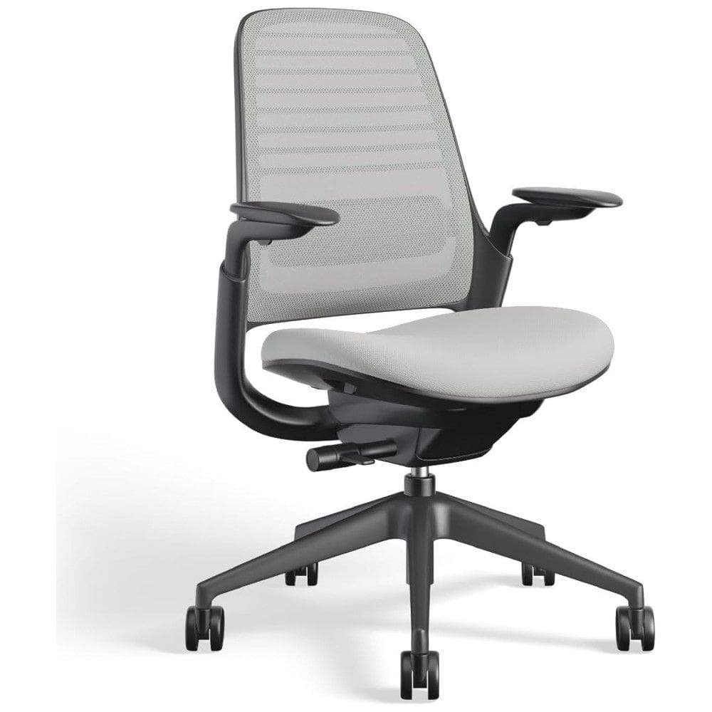 Cadeira de Escritório Ergonômica Giratória com Encosto Médio, STEELCASE 435A00 5T20 5S24 6205 4ARM LUM CC, Cinza