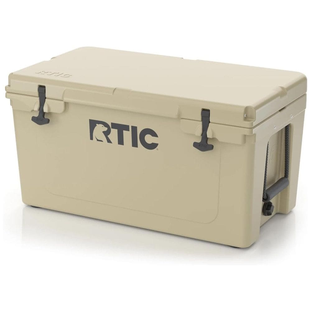 RTIC RT65T Cooler Caixa Térmica Portátil 65 Litros com Porta Copos, Marrom