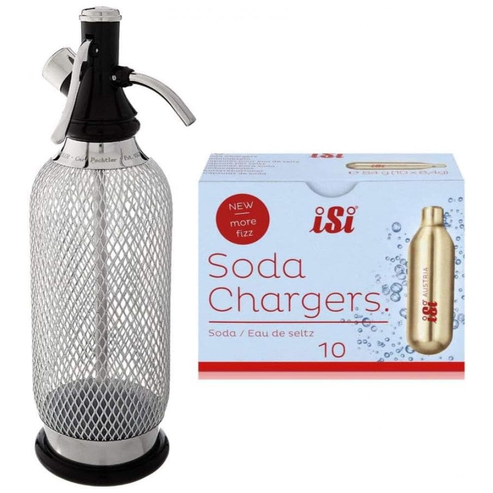 Garrafa Sifão Para Água Gaseificada 950 mL com 10 Cargas de CO2, iSi North America