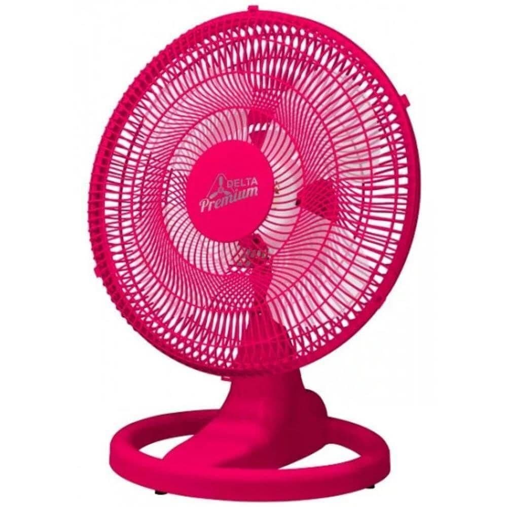 Ventilador Oscilante De Mesa E Parede Rosa 50cm Bivolt 170 Watts - 675421 - Ventidelta