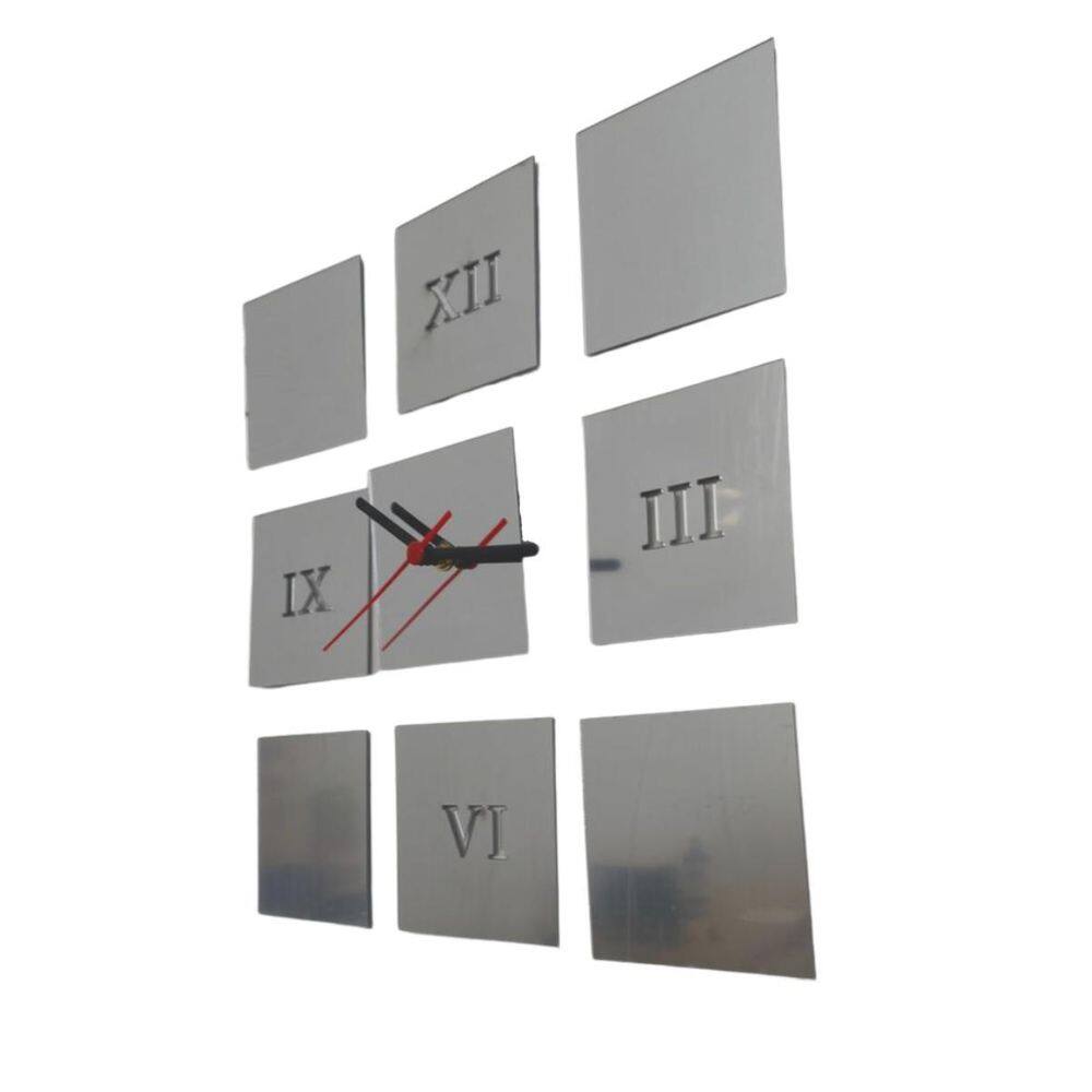 Relógio Quadrados Romanos Sala Casa Escritório Quarto