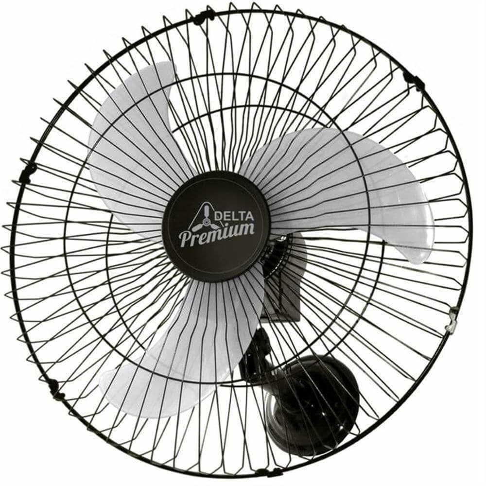 Ventilador De Parede Oscilante 60cm Premium Preto 170 Watts Bivolt - 736425 - Venti Delta