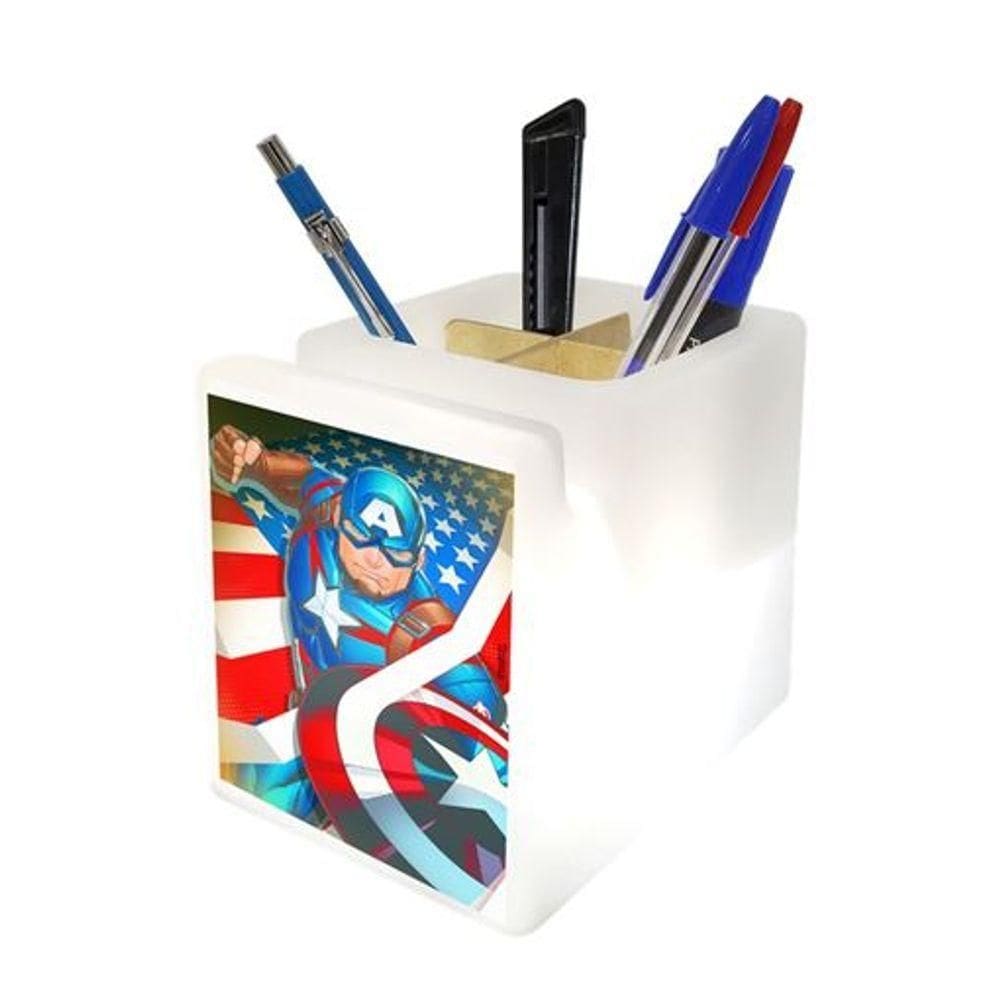 Organizador Iluminado Do Capitão América - Estilo E Praticidade Para Seu Espaço