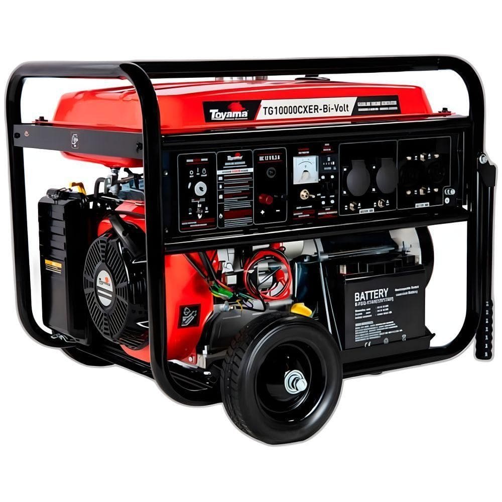 Gerador Gasolina Tg10000cxer 8kva Bivolt Partida Com Rodas