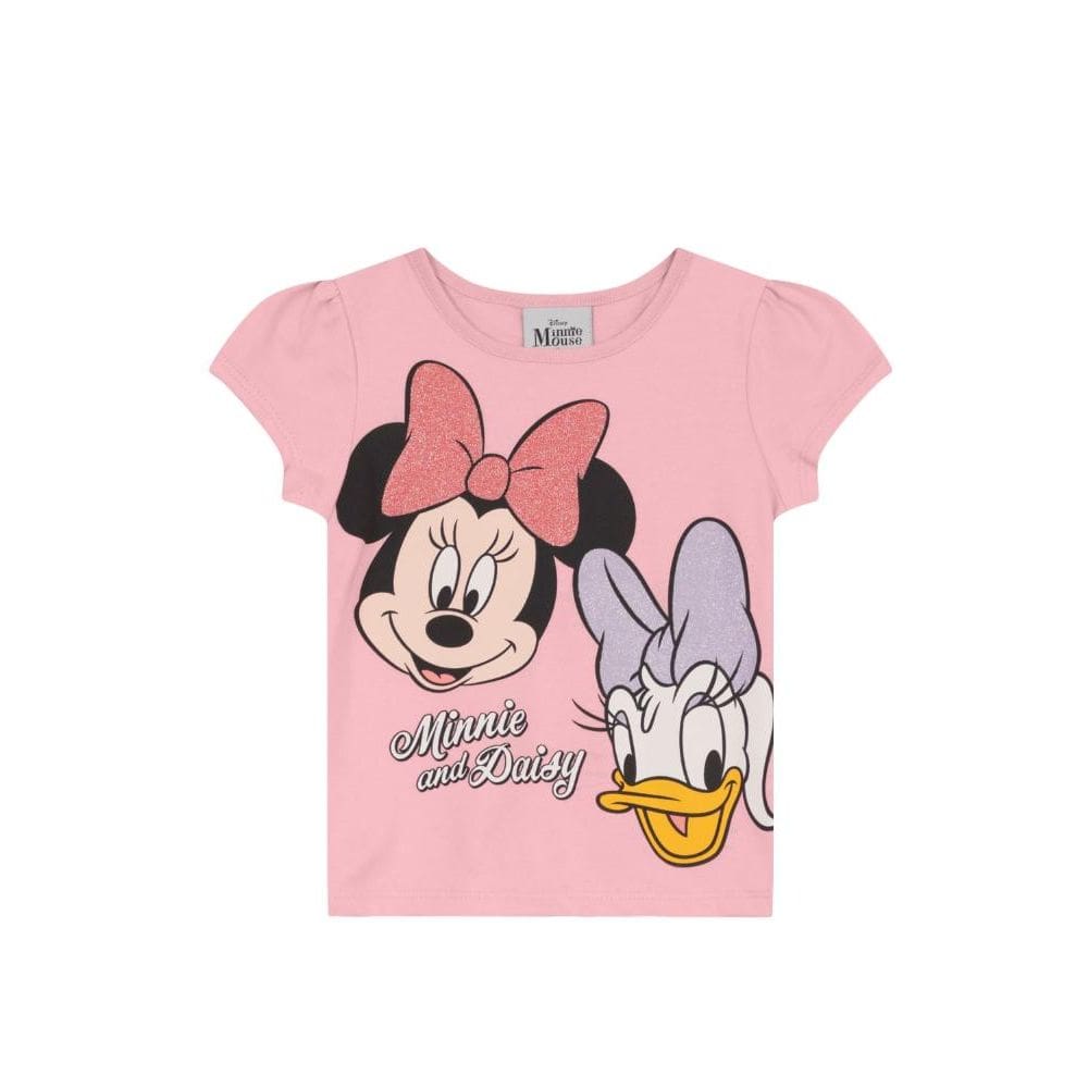 Blusa infantil menina da Minnie Mouse com glitter Brandili