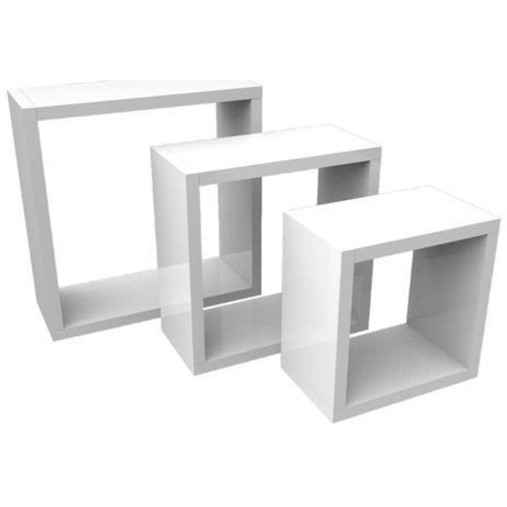 Nicho Quadrado Branco 28x28/24,5x24,5/21,5x21,5 15mm 11cm