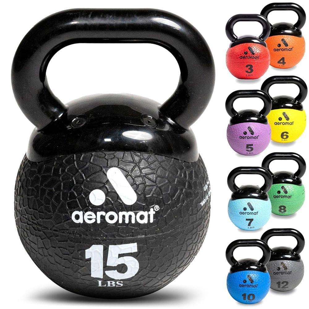 Bola medicinal Kettlebell Aeromat Elite Mini 6 cm 6 kg preta