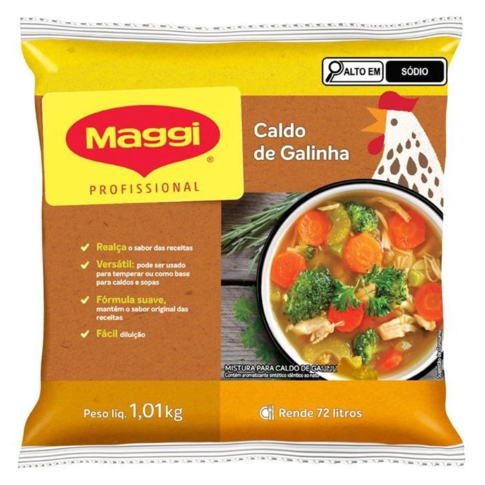 Caldo de Galinha Maggi Profissional 1,01KG Tempero Rende 72 Litros Nestlé