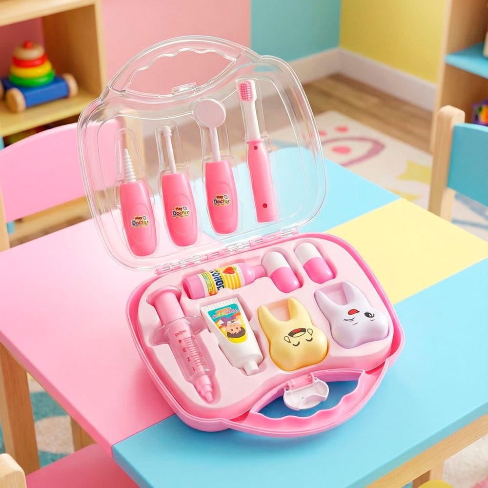 Brinquedo Maleta Médico Dentista Odontologia Acessórios 11pç