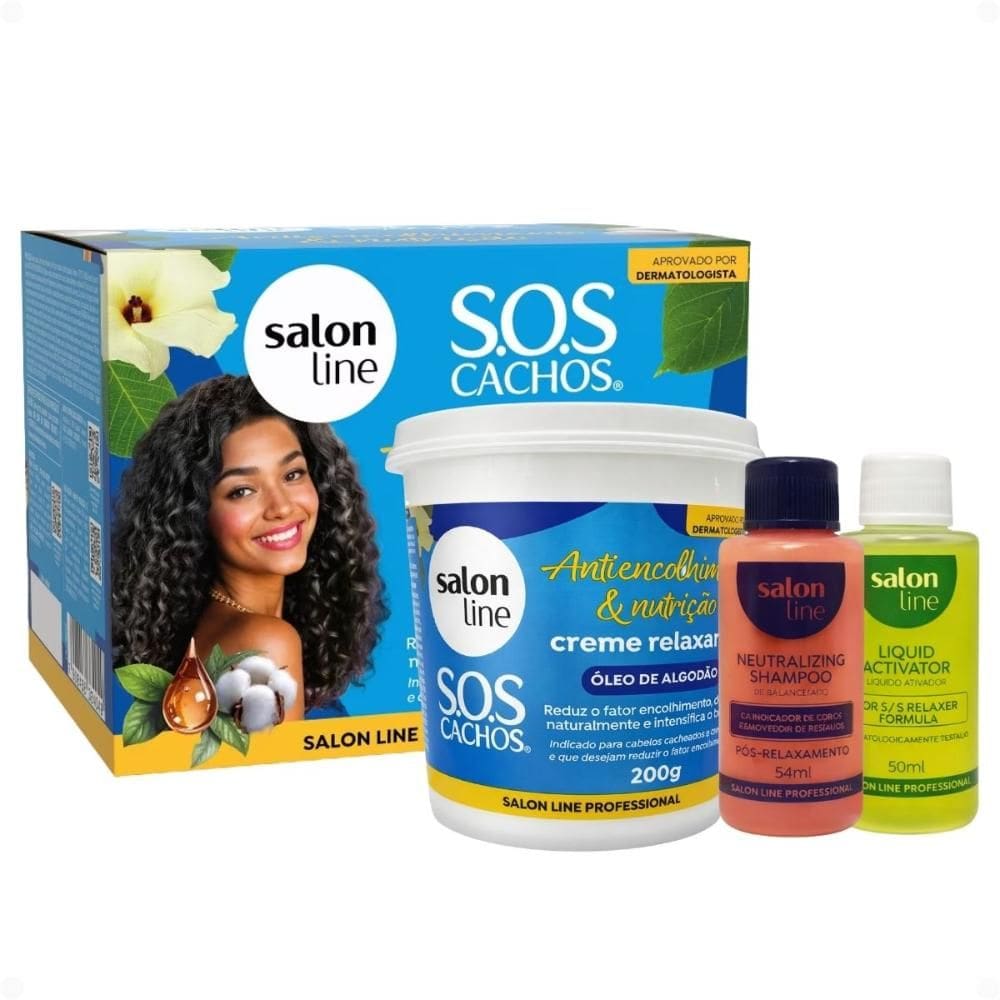 Creme Relaxante Salon Line Sos Cachos Óleo de Algodão
