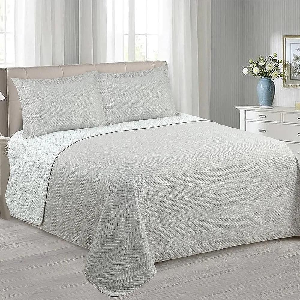 Kit Cobre Leito Solteiro Sonhare - Sultan Estrela Cinza