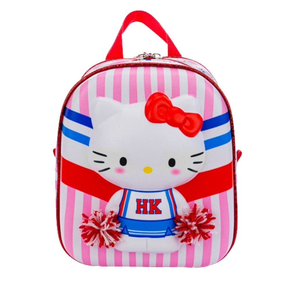 Mochila De Costas Infantil Hello Kitty Pompom Meninas