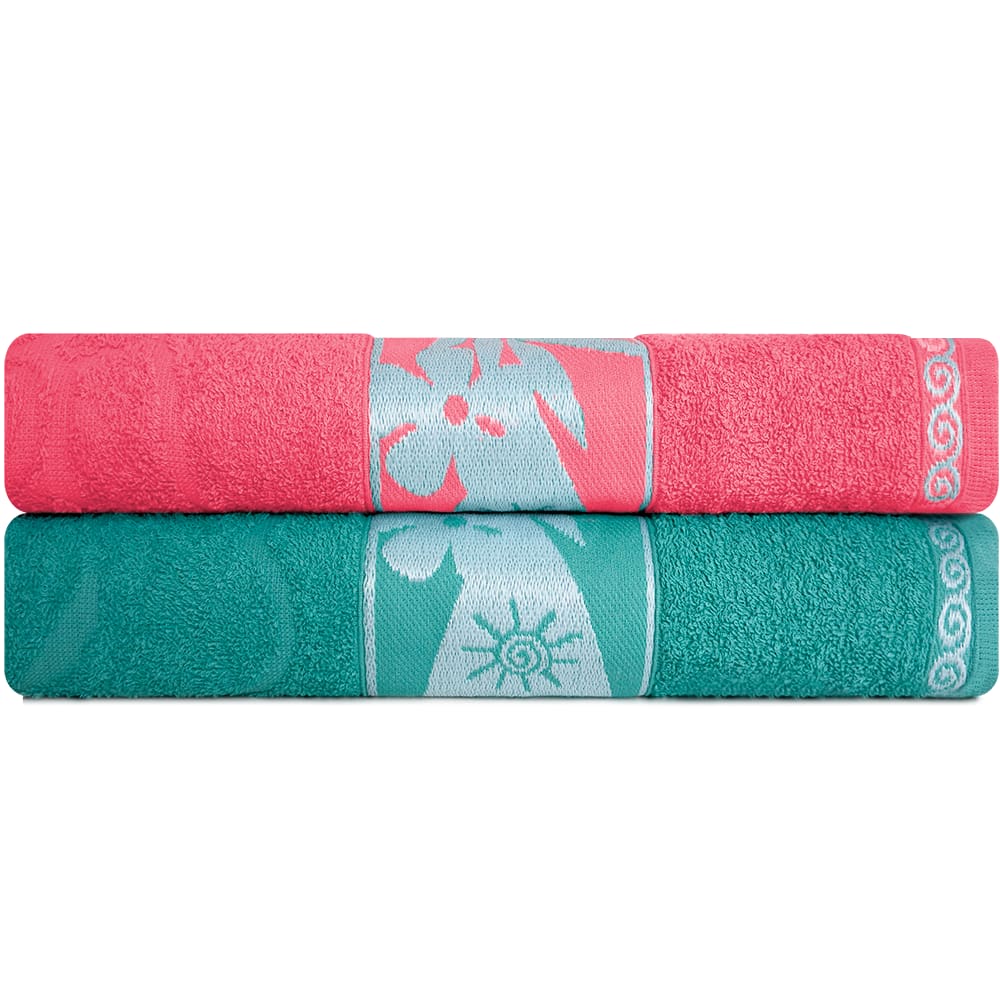 Jogo de Toalha Praia e Piscina Banhão Gigante 100% Algodão Felpuda 2 Peças Marcotex