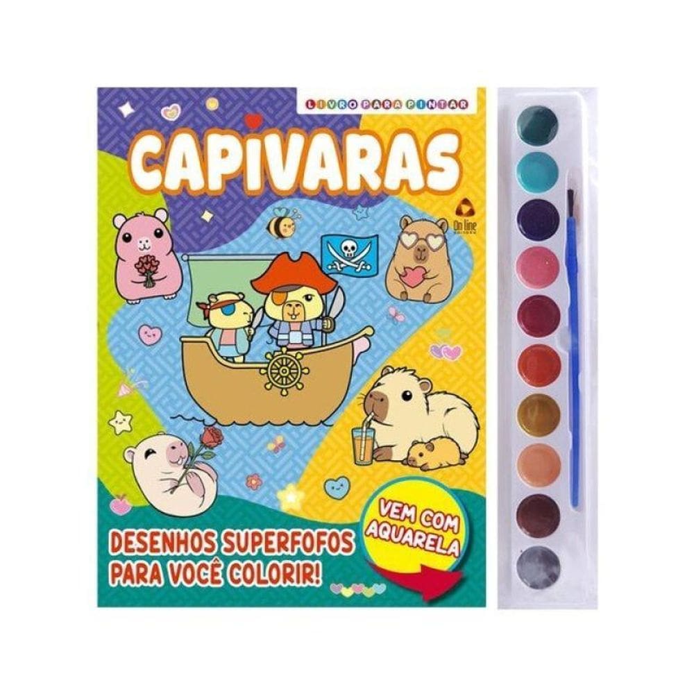 Capivaras Livro Para Pintar Com Aquarela