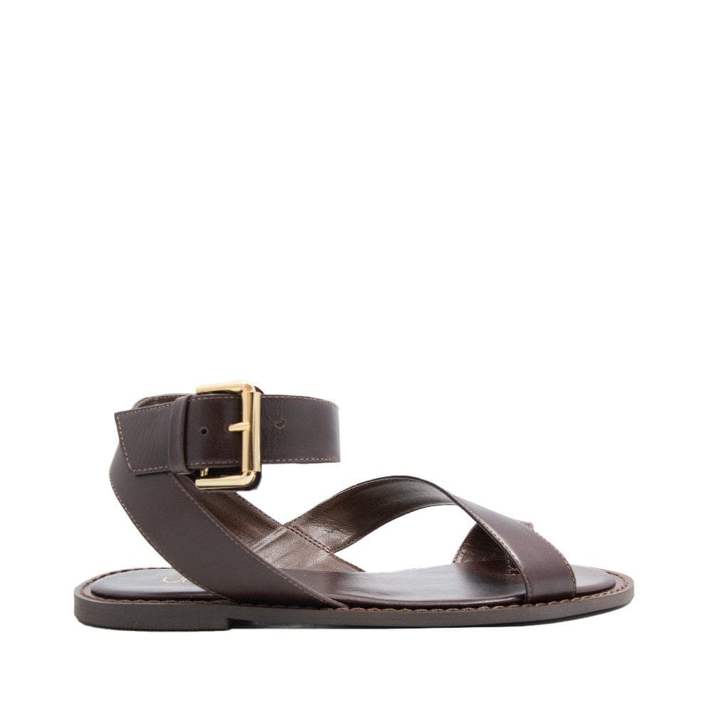 Sandalia Unique Couro Marrom