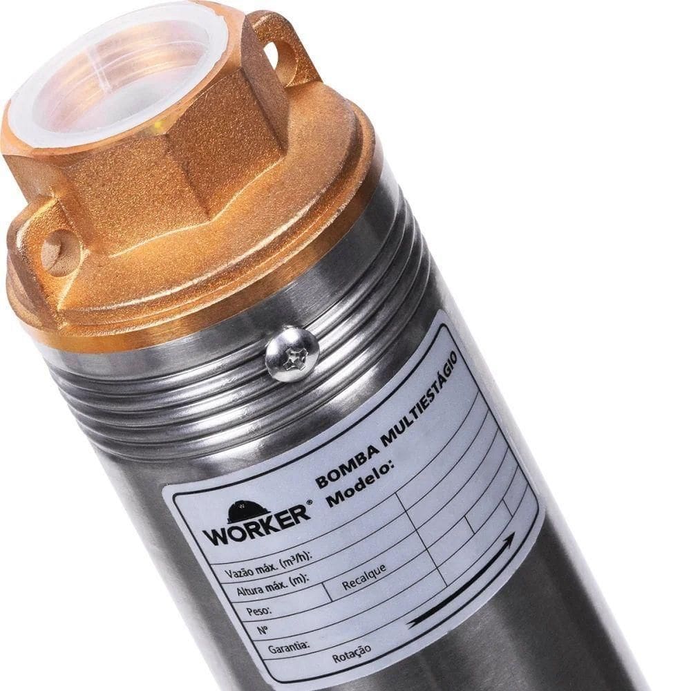 Bomba Submersa 2,5`` Tipo Caneta Multiestágio 1/3hp 11 Estágios 220v Worker