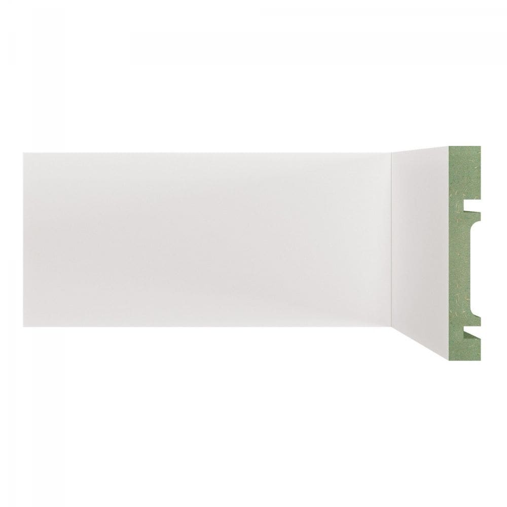 Rodapé de MDF Frisado de 10cmX2,40m Rende 2,4 Metros 1002 Branco
