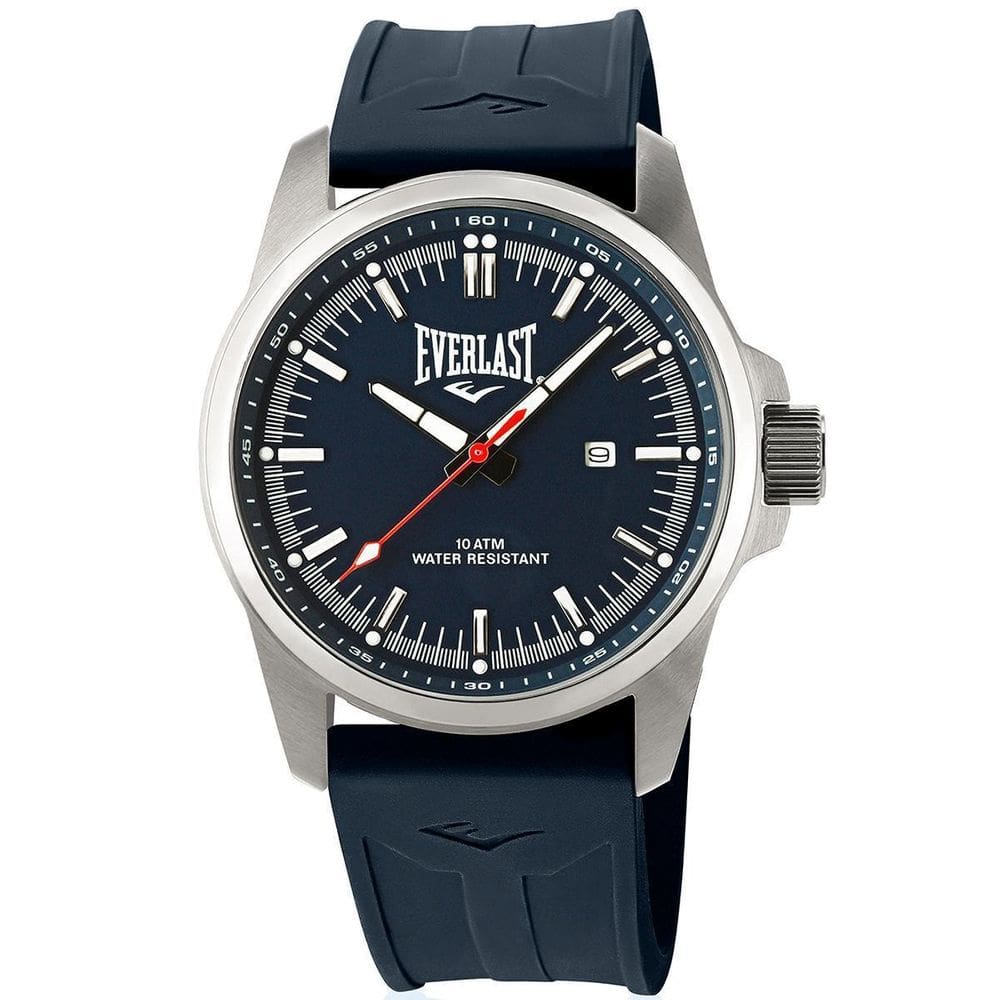 Relógio Masculino Everlast Azul À Prova D`Água 100 M E16530