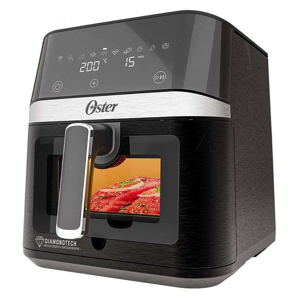 Fritadeira Digital Air Fryer Oster 6L com Visor Transparente DiamondTech