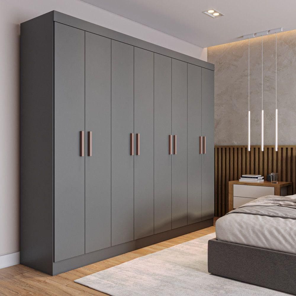 Guarda-roupa Casal Maxel Paris 8 Portas Mdp ônix Fosco Onix Fosco