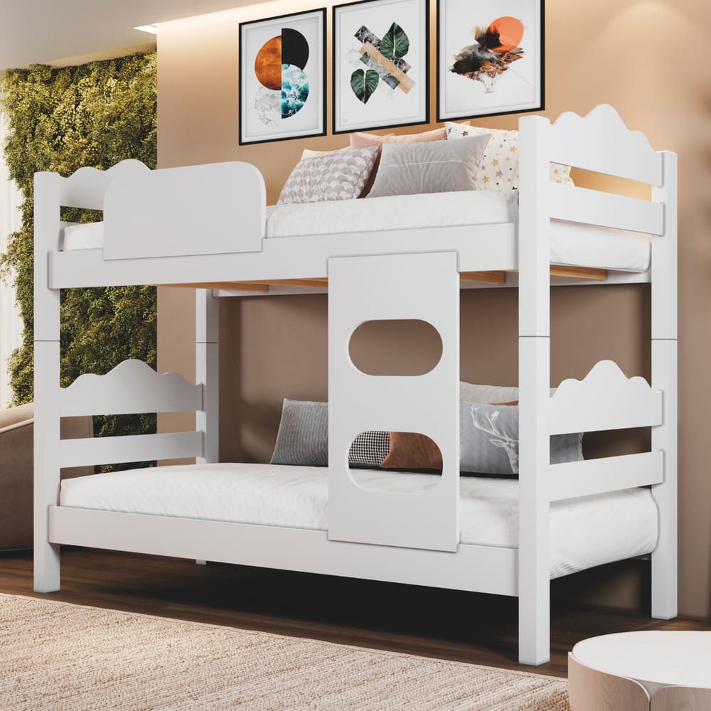 Beliche 100% Mdf Reforçada Vira Duas Camas Reforçada