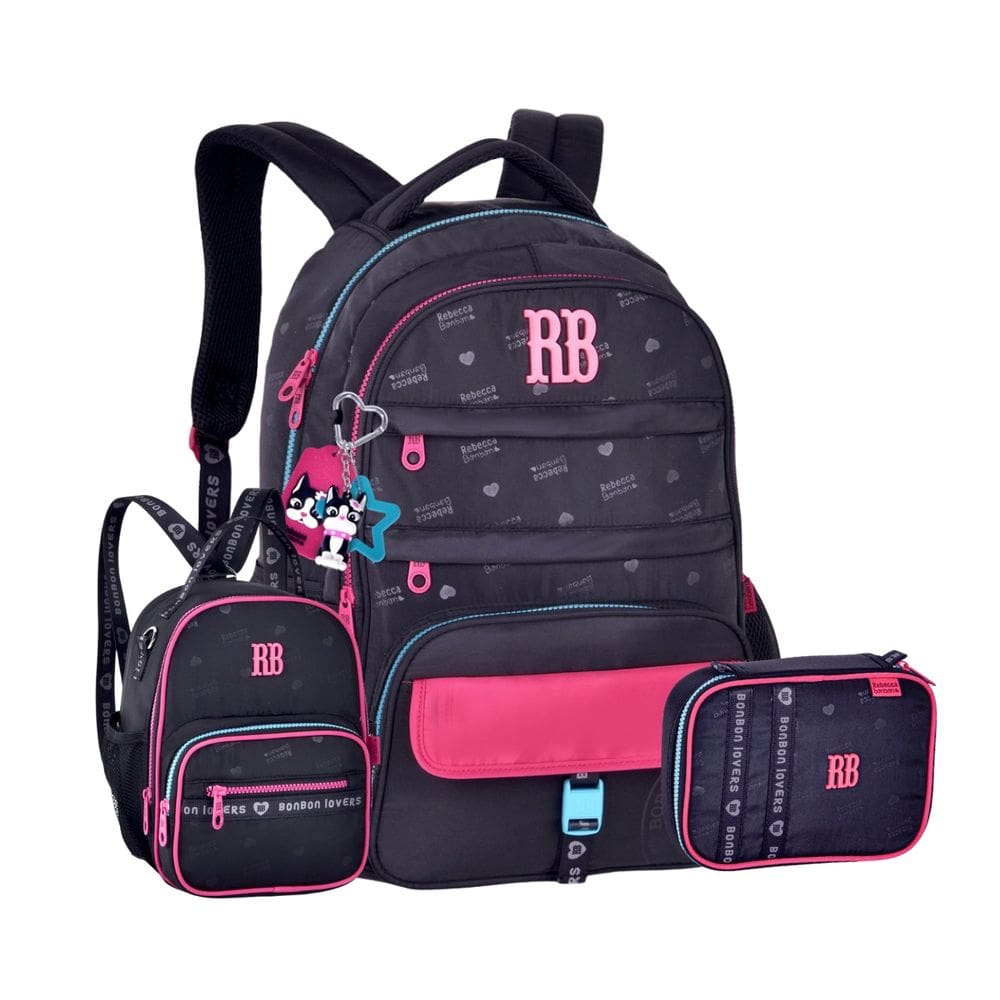 Mochila De Costas  Rebecca Bonbon Lancheira Térmica Estojo