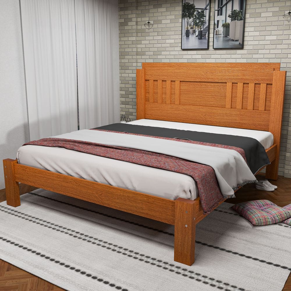 Cama Marina Casal 100% MDF Estrado Reforçado Pés 9x5,4cm