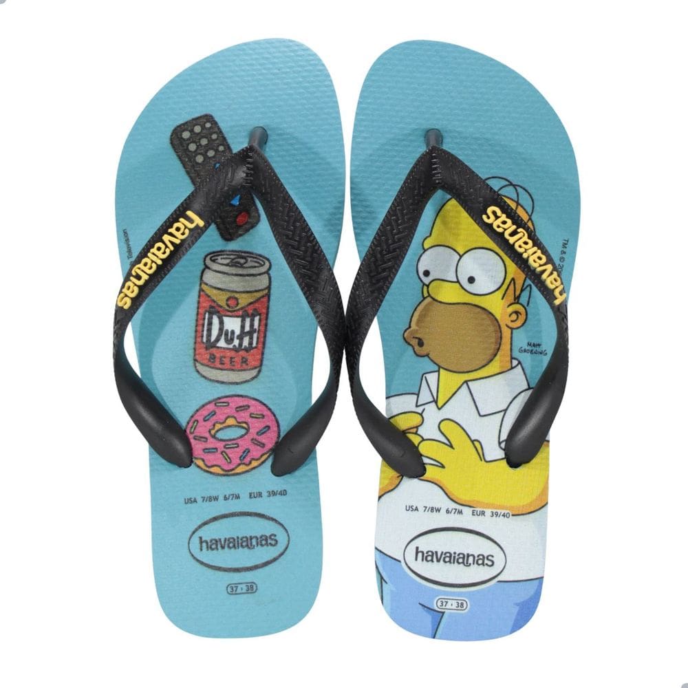 Chinelo Masculino Havaianas Simpsons Azul