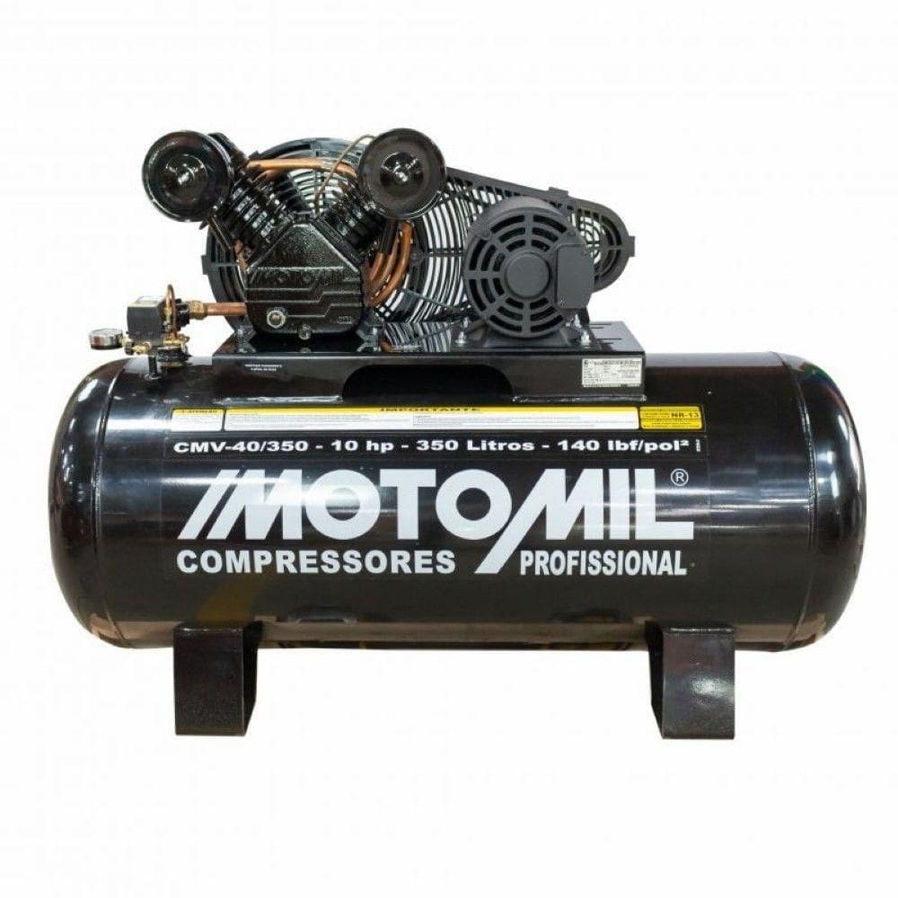 Compressor 140lbs 10hp Trifásico 220/380v Cmv-40/350 Motomil