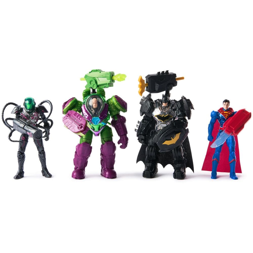 Conjunto de bonecos de ação DC Comics Metal Force Team Up de 10 cm