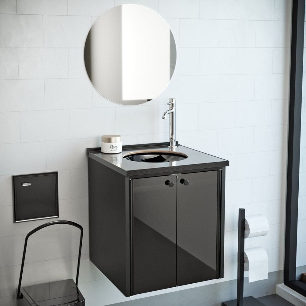 Gabinete para Banheiro 49x42,6cm Fenix Preto