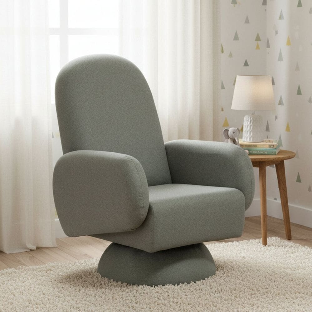 Poltrona de Amamentação Cone Giratória e Balanço Wave Verde