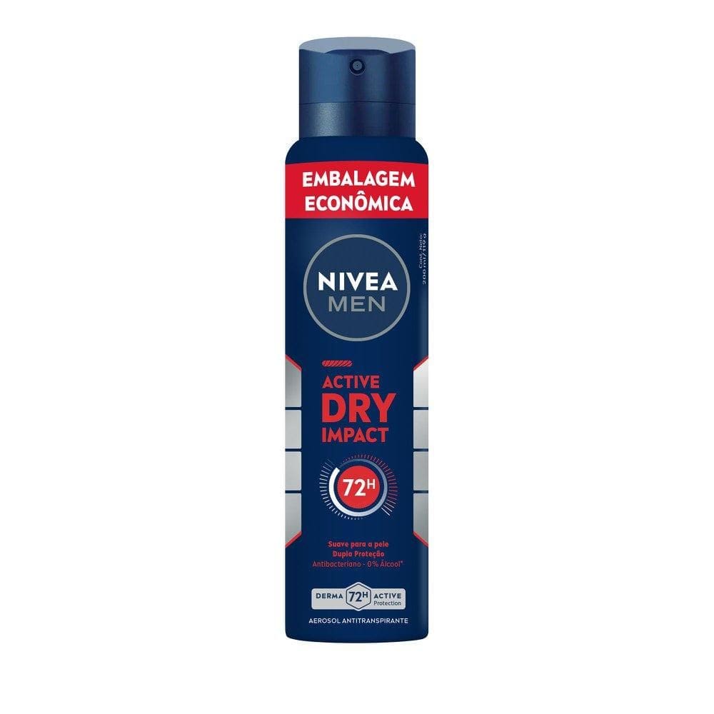 Desodorante Antitranspirante Aerossol NIVEA MEN Active Dry Impact 200ml