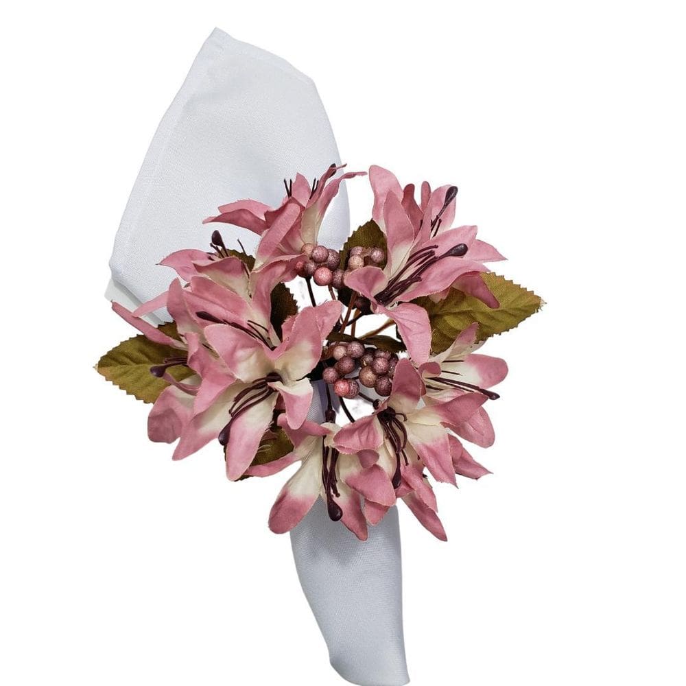 Kit 4 Porta Guardanapo Lírios Da Charlô  Rosa