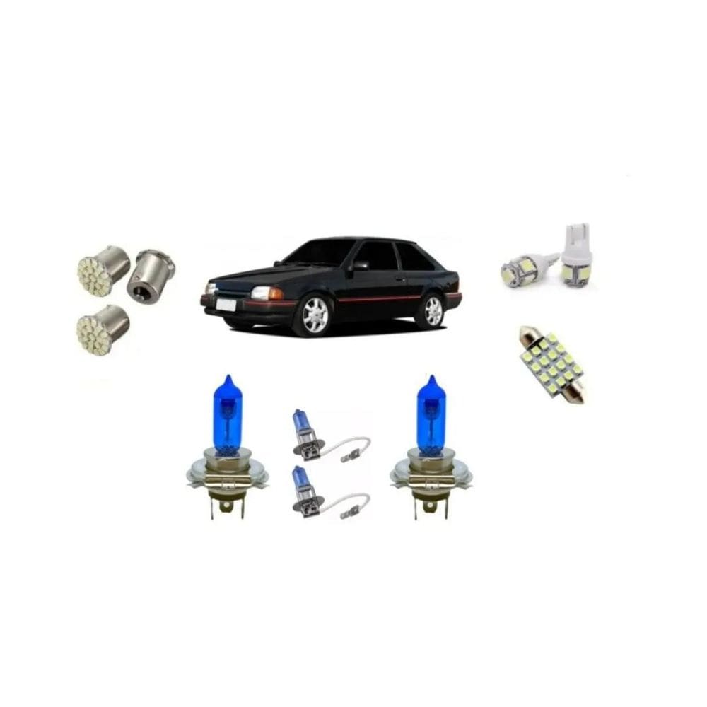 Kit Lâmpada Super Branca Escort Alto Baixo Milha