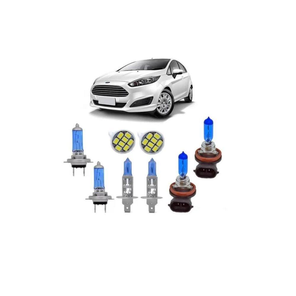 Farol Baixo Milha Alto New Fiesta14/16 Lâmpada Super Branca