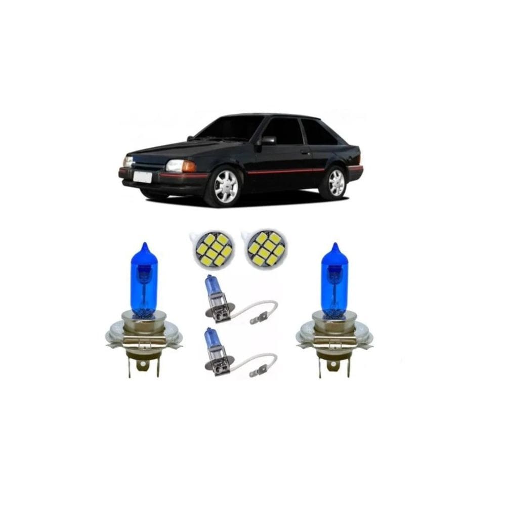 Kit Lâmpada Super Branca Escort Alto Baixo Milha