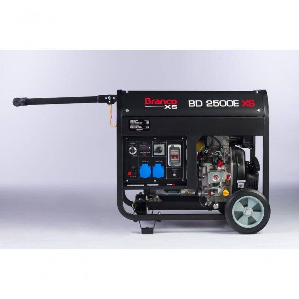 Gerador à Diesel 2,5kva Monofásico Partida Elétrica Com Avr Bd2500 Briggs Branco