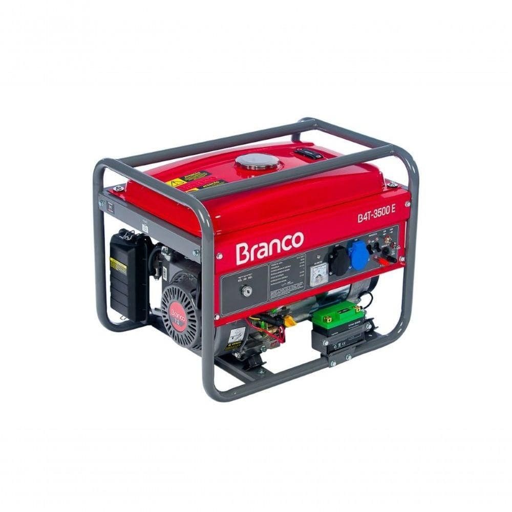 Gerador Gasolina 3,5kva Mono Partida Manual B4t-3500 Branco