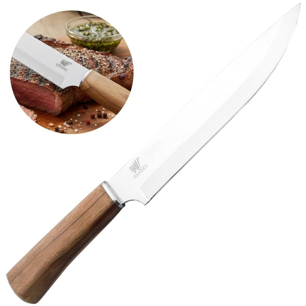 Faca Para Churrasco Hitita 9 Pol Com Cabo de Madeira Carmel Imports