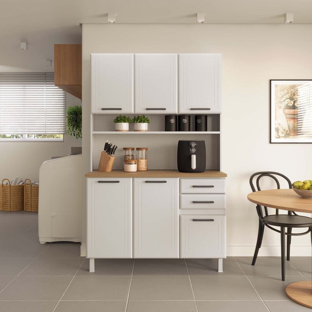 Cozinha Compacta 6 Portas 2 Gavetas com Tampo Liz Telasul