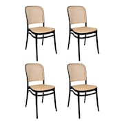 Kit 4 Cadeiras de Jantar Roma para Sala e Cozinha Preto