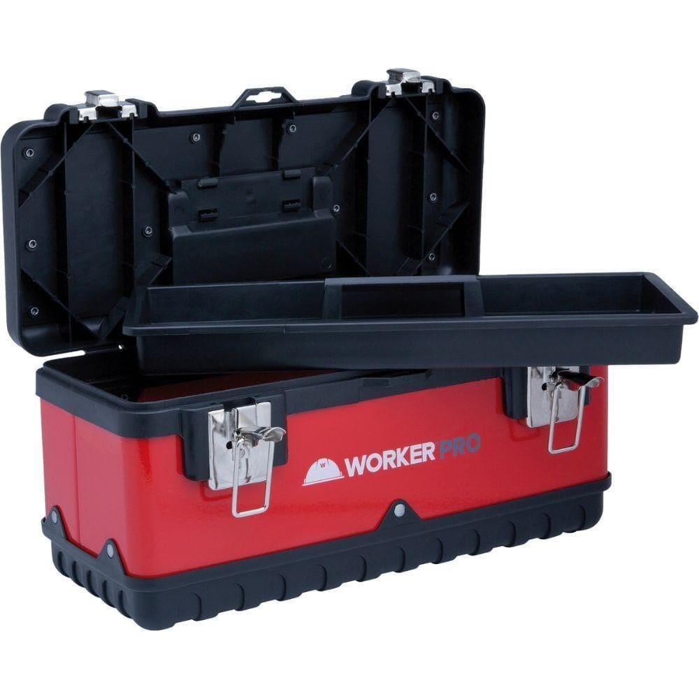 Caixa Metálica Para Ferramentas Baú 15`` Com Bandeja Worker