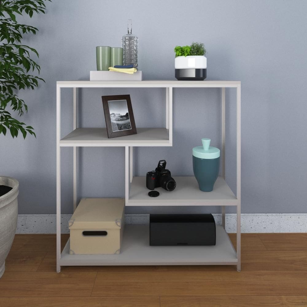 Estante Baixa C/04 Prateleiras Brooklyn 90cm BPD Est.Branca