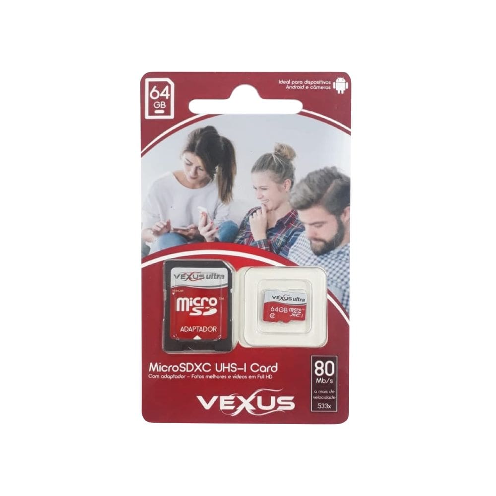 Cartão De Memória Micro Sd Classe 10 80mb/s 64GB