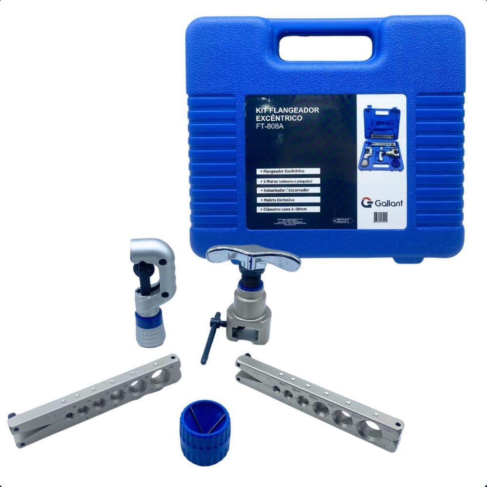Kit Flangeador Cortador Escariador De Tubos Gallant Ft-808A