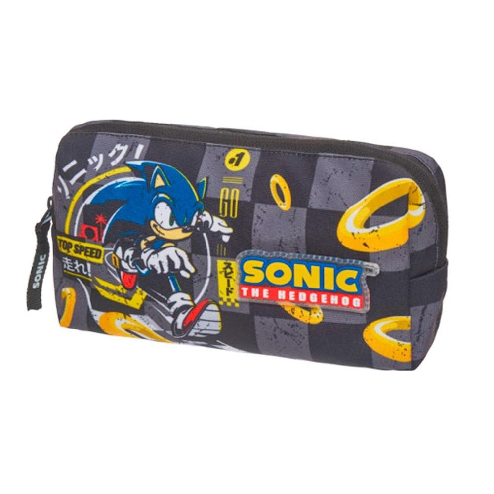 Estojo Escolar Sonic Top Speed Necessaire - Pacific