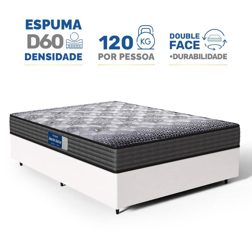 Cama Box com Colchão de Espuma D60 Double Face Guarda Costas Comfort Force Probel Casal 138cm