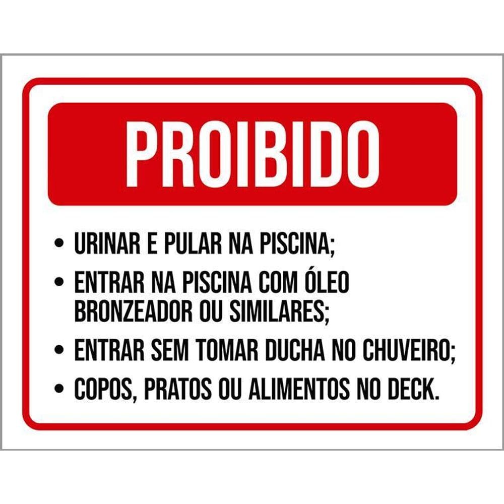 Placa Poribido Urinar Pular Piscina Óleo Bronzeador 36X46